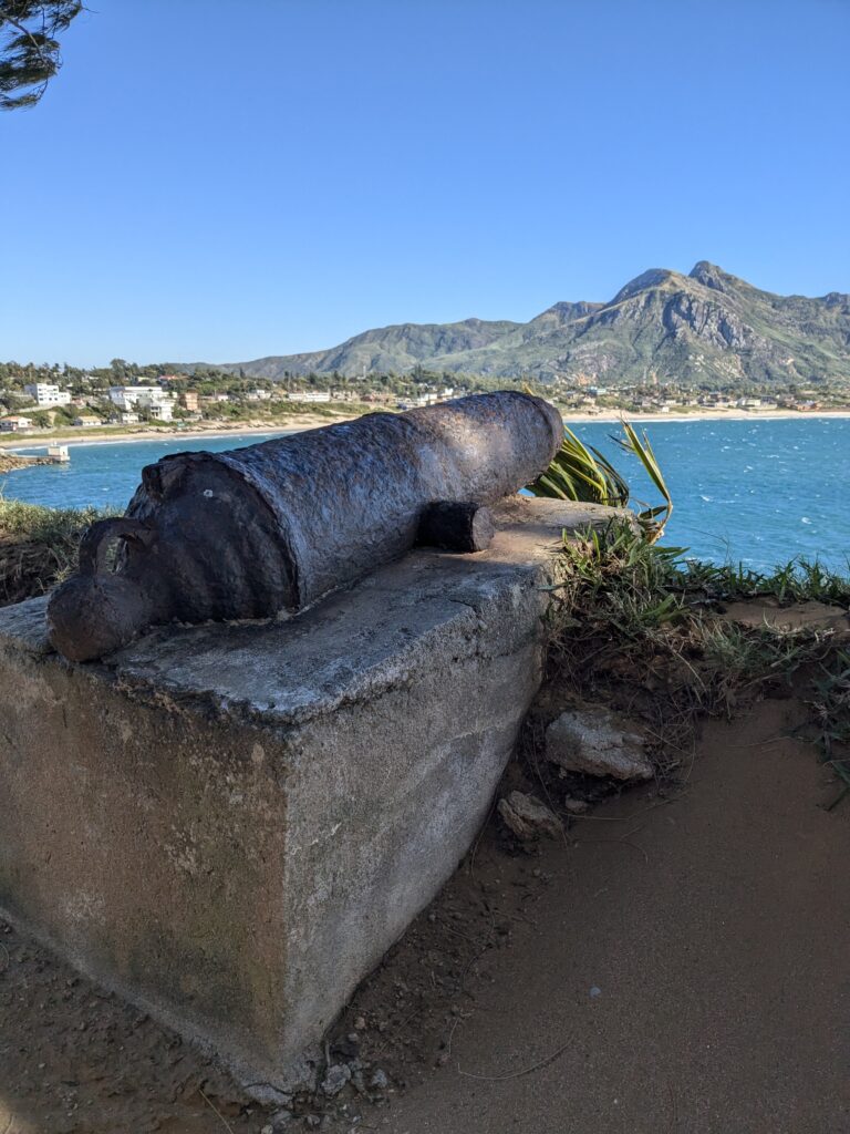 Cannon at Fort Flacourt looking out to Pic St. Louis
